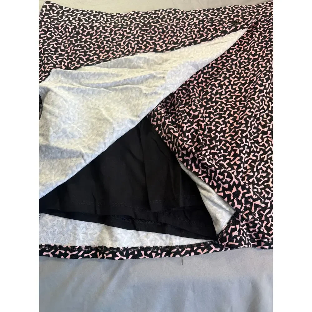 Jones New York Signature Women's Black/Pink Pull on Skort size XXL